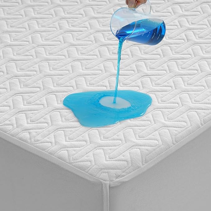 Premium Waterproof Twin XL Mattress Protector College Dorm Bed Mattress Cover 5D Air Fabric Soft Breathable Fitted Deep Pocket from 8" - 21" Vinyl Free Anti Slip and Wear-Resistant (3-in-1, Twin XL)