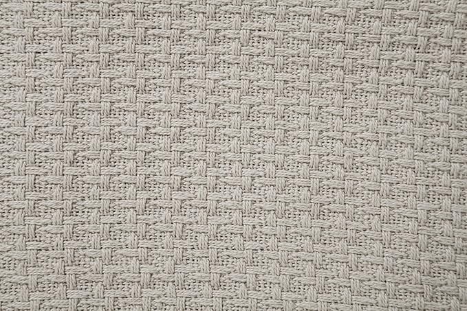 HILLFAIR 100% Soft Premium Combed Cotton Thermal Blanket– Queen Blankets– Soft Cozy Warm Cotton Blanket– Bed Throw Blanket– Queen Bed Blanket– All Season Cotton Blanket– Sand Queen Cotton Blanket