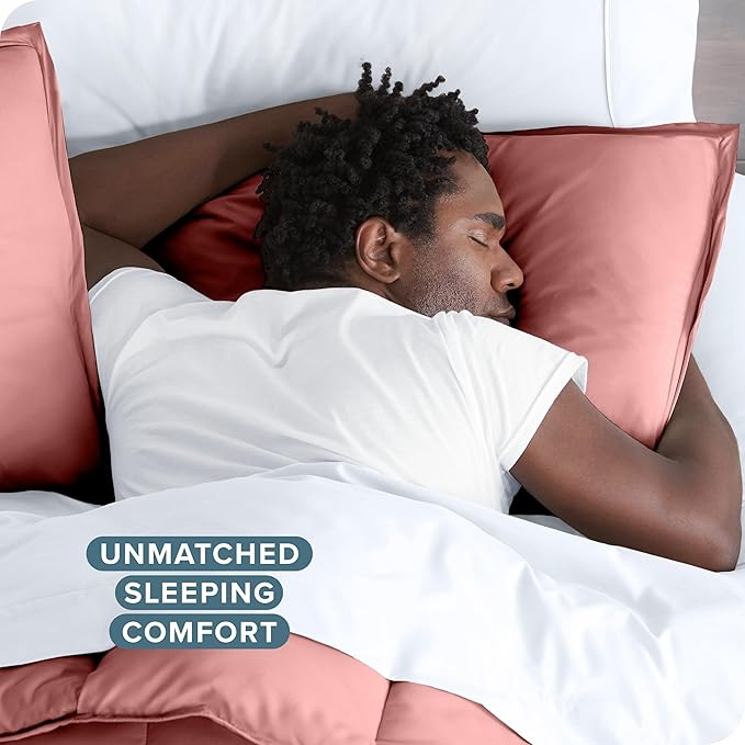 Bare Home Bedding Duvet Cover Queen Size - Premium 1800 Super Soft Collection - Lightweight, Cooling - Soft Breathable Bedding Duvet Cover (Queen, Dusty Rose)