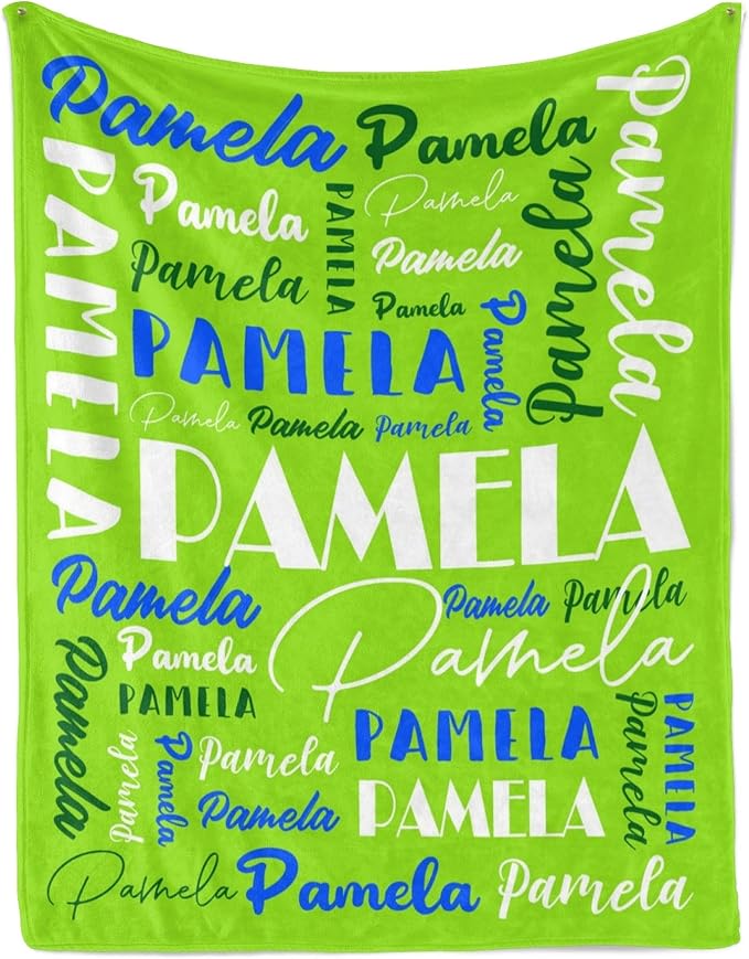 Name Blanket Personalized Blanket for Adult Kids Flannel Customize Throw Blanket Custom (Color 23, 60 x 80 Inches)