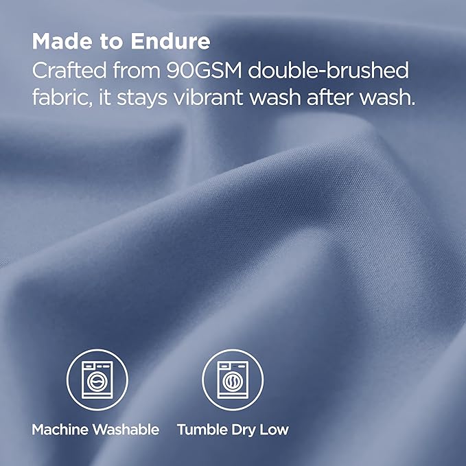 Bedsure Queen Pillow Cases Set of 2 - Slate Blue Brushed Microfiber Pillowcase 2 Pack, Super Soft and Cozy Pillow Case Covers with Envelope Closure, Wrinkle, Fade and Stain Resistant, 20x30 Inches