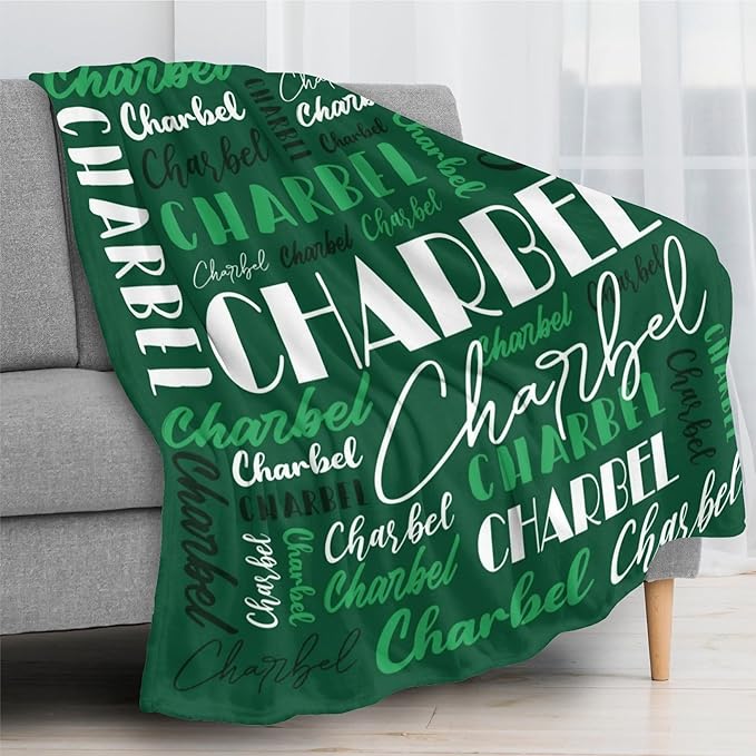 Name Blanket Personalized Blanket for Adult Kids Flannel Customize Throw Blanket Custom (Color 19, 50 x 60 Inches)