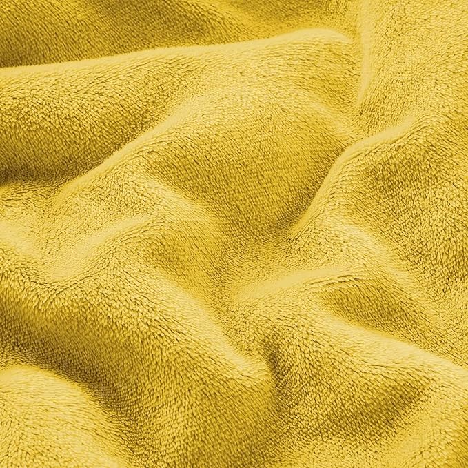 IR Imperial Rooms Gold Sherpa Fleece Throw Blanket for Couch - Soft and Fuzzy Blanket for Winter - Reversible Thick and Warm Fluffy Throw Blankets for Bed, Sofa & Travel, Yellow, 50x60 Inches