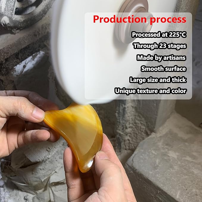Gua Sha, Gua Sha Facial Tools, Guasha Tool for Face, Face Massager Tool, Hornheart Gua Sha for Puffiness, Facial Gua Sha Massage for Rejuvenated Skin, Anti-Aging, Effective Wrinkle Reduction