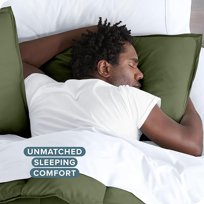 Bare Home Bedding Duvet Cover King Size - Premium 1800 Super Soft Collection - Lightweight, Cooling - Soft Breathable Bedding Duvet Cover (King, Cypress)