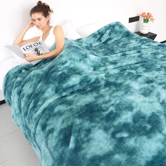 obinsm Warm Blanket Green Soft Fleece Blankets Throw Blankets for Bed