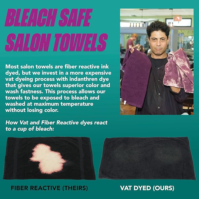 Arkwright Bleach Proof Salon Towels Bulk - Case of 180 - Highly Absorbent, 100% Cotton, Quick Dry Spa Face Towel for Hair Stylist, Barber, Pedicure, and Esthetician, 16 x 27 in, Brown