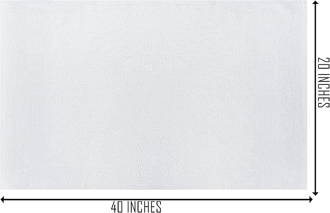 24 Pack White 20x40 Inch 100% Cotton Bath Towels - Lightweight, Quick Drying, Commercial Grade - Ideal for Gym, Salon, Spa & Hair
