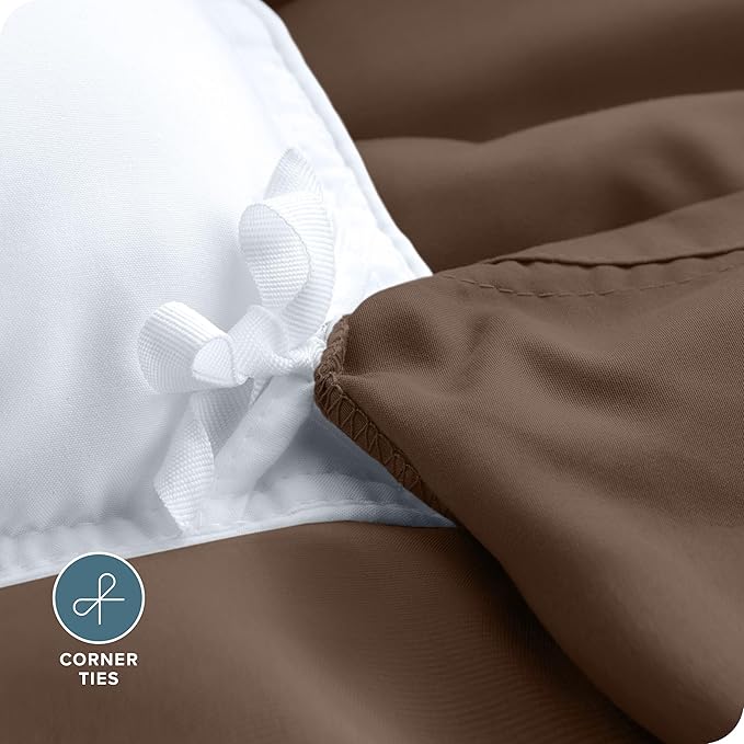 Bare Home Bedding Duvet Cover Extra Long Size - Premium 1800 Super Soft Collection - Lightweight, Cooling - Soft Breathable Bedding Duvet Cover (Twin/Twin XL, Cocoa)