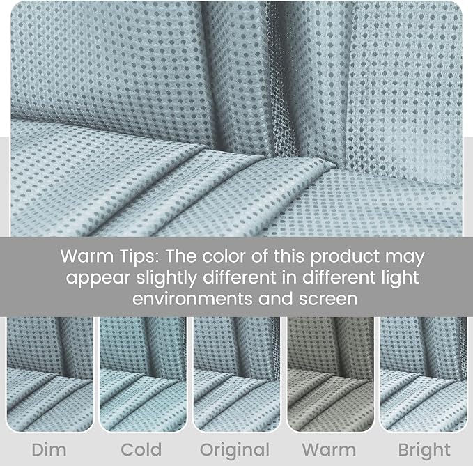 No Hook Shower Curtain with Snap in Liner Set Waffle Shower Curtain for Bathroom Hotel Style Fabric Waterproof Inner Liner，71" W x 74" H, Fog Blue