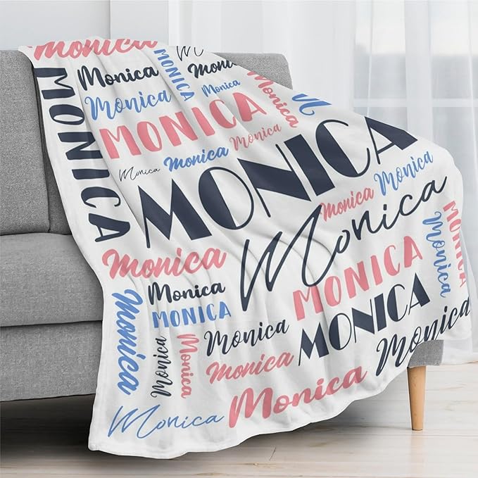Name Blanket Personalized Blanket for Adult Kids Flannel Customize Throw Blanket Custom (Color 10, 30 x 40 Inches)