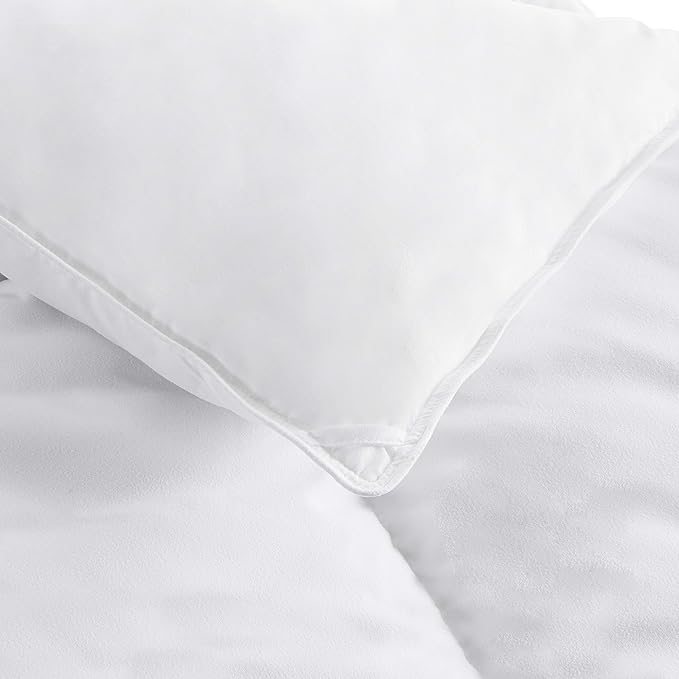 Amazon Basics White Down Alternative Comforter and Duvet Insert with Corner Tabs (King, Light)