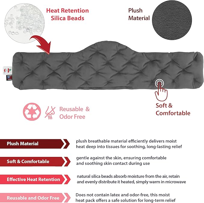 Core Products MicroBeads Moist Heat Therapy Pack - Great Holiday Gift - Cervical 5" X 25"