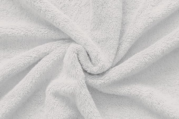 American Veteran Towel, 100% Cotton Turkish Bath Towels for Bathroom 4 Pack, 27x54 Extra Large Premium Soft Drying Bathroom Towels, Silver Grey