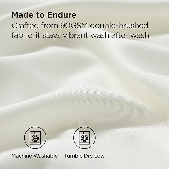Bedsure Pillow Cases Standard Size Set of 2 - Ivory White Brushed Microfiber Pillowcases, Super Soft and Cozy Pillow Case Covers with Envelope Closure, Wrinkle, Fade and Stain Resistant, 20x26 Inches