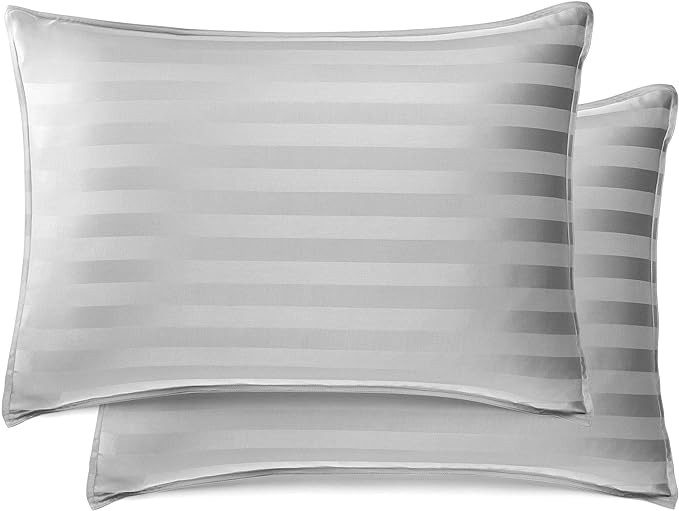 King Sheets by Pure Bamboo, Genuine 100% Organic Viscose Derived from Bamboo Bed Sheet Set, Luxuriously Soft & Cooling, Double Stitching, Lifetime Quality Promise (King, Jacquard Silver)