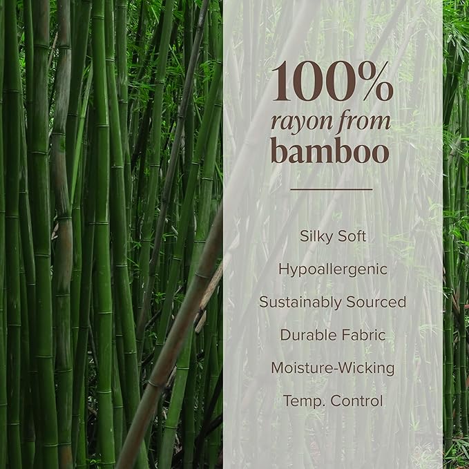 Bare Home 100% Rayon Made from Bamboo Queen Sheet Set - 4 Piece Bedding Set - Deep Pockets - Breathable - Easy Fit - Bedding Sheets & Pillowcases (Queen, Midnight Blue)