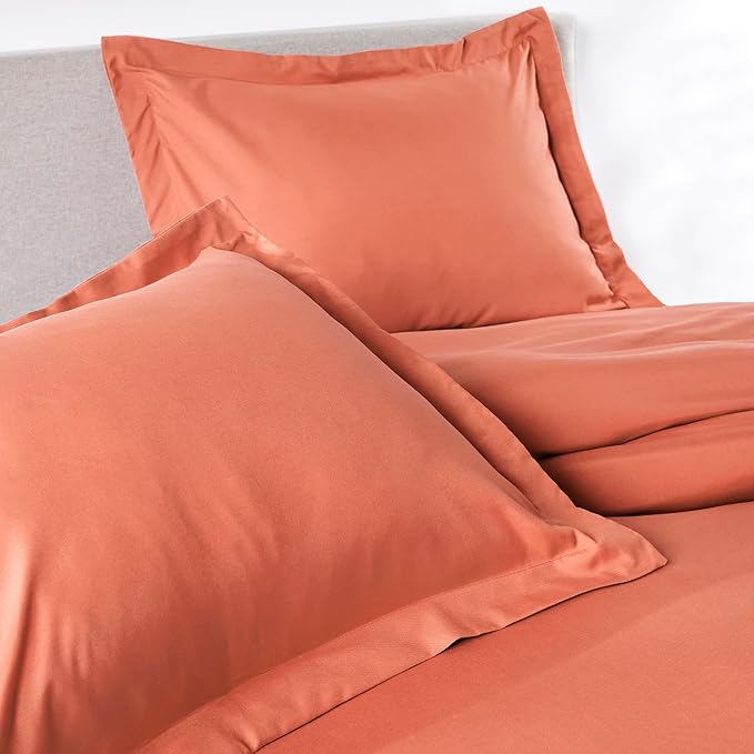 PeachSkinSheets 1500tc Level of Softness Soft Cooling Duvet Cover Set | King/Cali King Size - Pumpkin Spice
