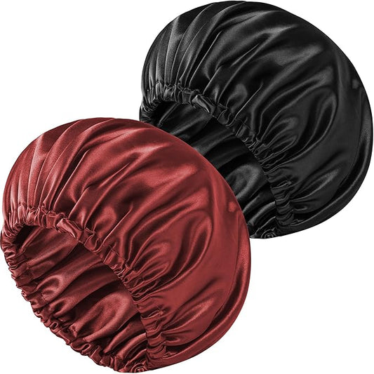 Satin Bonnet Double Layer Silk Bonnet for Sleeping Women Hair Care for Natural Curly