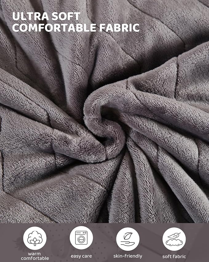 Electric Heated Blanket King Size, Super Soft Cozy Upgraded Flannel Heating Blanket with 9 Heating Levels & 1-9 Hours Auto Off, Fast Heating & Overheat Protection, 100" x 90", Charcoal Gray