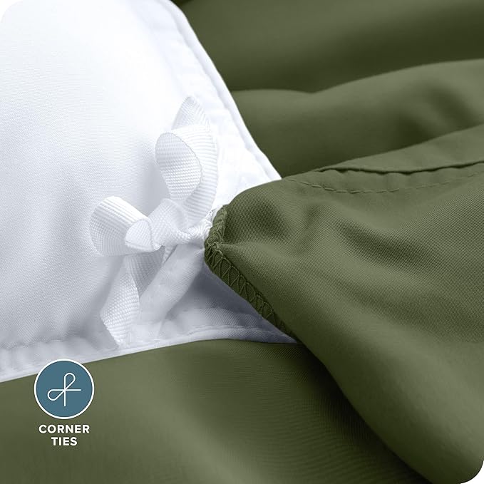 Bare Home Bedding Duvet Cover California King Size - Premium 1800 Super Soft Collection - Lightweight, Cooling - Soft Breathable Bedding Duvet Cover (Cal King, Cypress)