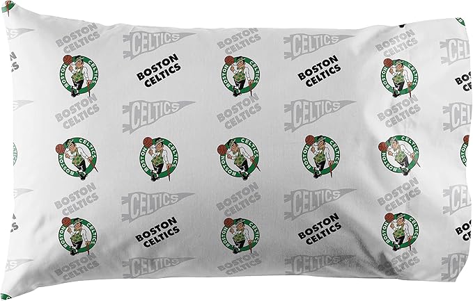 Officially Licensed Boston Celtics NBA Twin Size Sheet Set – Soft Team Logo Bedding for Dorms, Bedrooms, Fan Caves & Game Day Style