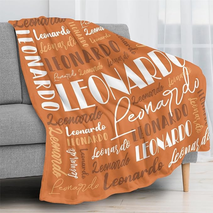 Name Blanket Personalized Blanket for Adult Kids Flannel Customize Throw Blanket Custom (Color 07, 40 x 50 Inches)