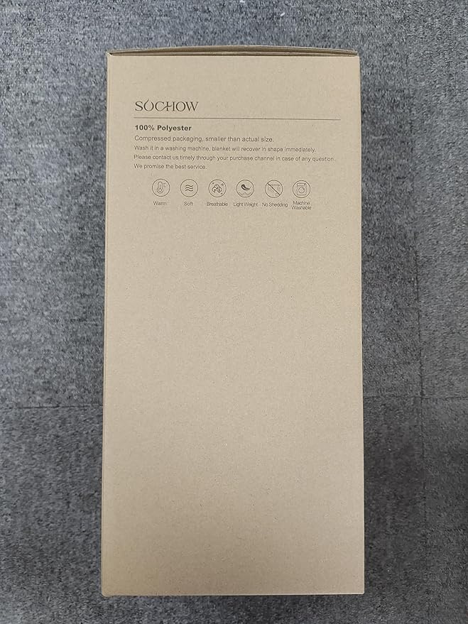 SOCHOW Sherpa Fleece Throw Blanket, Double-Sided Super Soft Luxurious Plush Blanket TwinSize 60 inchx80 inch, Grey