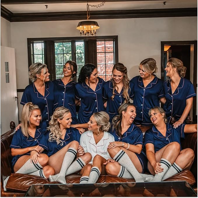 Personalized Soft Modal Pajama Set for Women - Bridesmaid Pajamas for Wedding, Bridal Shower Gifts and Bridesmaid Proposal - Customized Women's PJs Multicolors