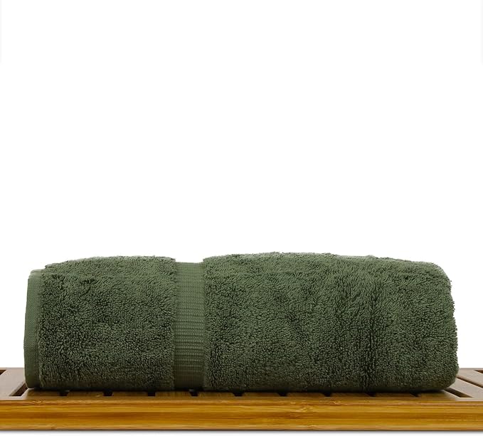 Luxury Hotel & Spa Ultra Soft Bath Towels 100% Turkish Cotton - Moss - Set of 4