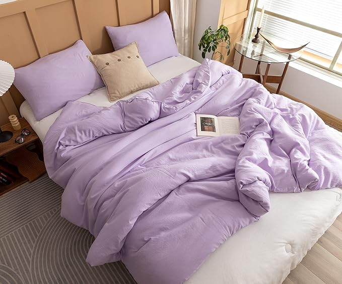 ROSGONIA Twin/Twin XL Comforter Set for College Girls Boys Lavender, 1 Purple Comforter & 1 Pillowcase Lightweight Kids Comforter Soft Dorm Bedding