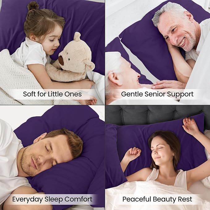 Pillow Covers by Utopia Bedding - Queen Size 2-Pack – Soft Brushed Microfiber – Perfect for Hospitals, Hotels, Guest Rooms – Oeko-TEX Certified, 20x30 Inches (Egg Plant)