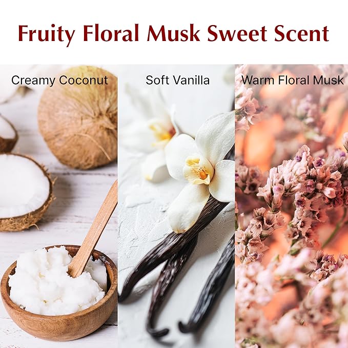 Glow Cream Body Scrub, K Scrub – Hydrating & Nourishing Cream with Argan Oil, Rice Bran Oil, Camellia Oil & Glycolic Acid – Vegan, Microplastic-Free, Vanilla Floral Scent – 9.5 oz