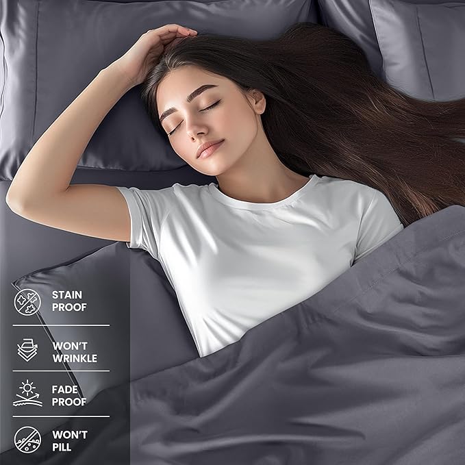 Utopia Bedding Twin XL Sheets - 3 Piece Bedding - Brushed Microfiber - Shrinkage and Fade Resistant - Easy Care (Twin Extra Long Grey)