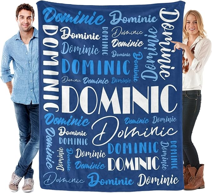 Name Blanket Personalized Blanket for Adult Kids Flannel Customize Throw Blanket Custom (Color 18, 60 x 80 Inches)