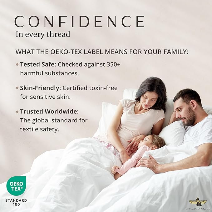 100% Egyptian Cotton Sheets Split King Size | 1200 Thread Count | CEA Gold Seal Certified | Ultra Soft | Cooling for Hot Sleepers | 18" Deep Pocket | Split King Size [Grey]