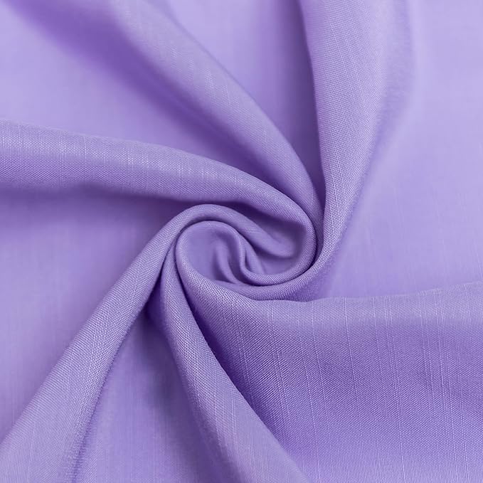 Biscaynebay Wrap Around Bed Skirts for Queen Beds 15" Drop, Lavender Adjustable Elastic Dust Ruffles Easy Fit Wrinkle & Fade Resistant Silky Luxurious Fabric Machine Washable