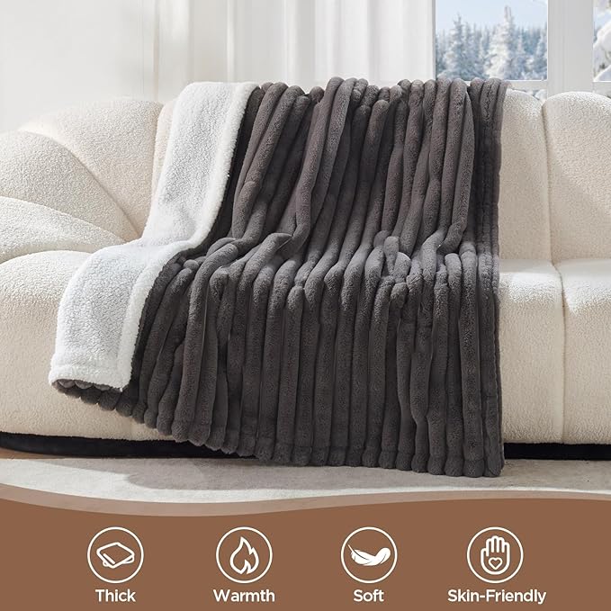 Westinghouse Queen Size Electric Heated Blanket, 10 Heat Levels, 1-12H Auto Off, Fast Heating, Machine Washable, 84x90in, Charcoal