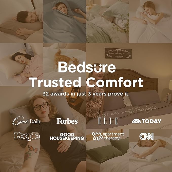 Bedsure Black Pillowcase Set - Queen Size (20x30 inches) Bed Pillow Cover - Brushed Microfiber, Wrinkle, Fade & Stain Resistant - Envelop Closure Pillow Case Set of 2
