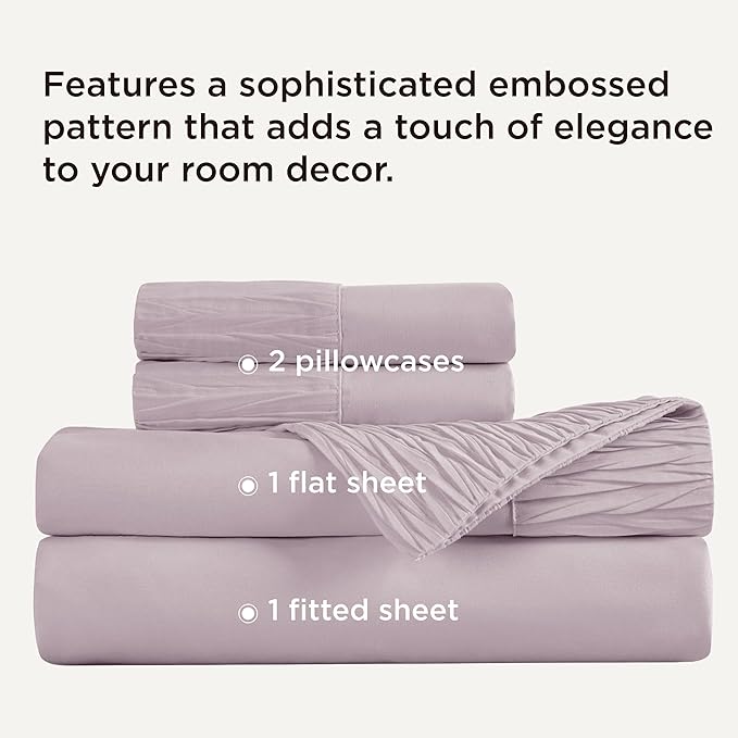Bedsure Full Size Bed Sheets - 4 Pieces Soft Full Sheet Set - Breathable & Cooling - Hotel Luxury - Easy Care Polyester Microfiber Bedding for Women, Men, Pink Mocha
