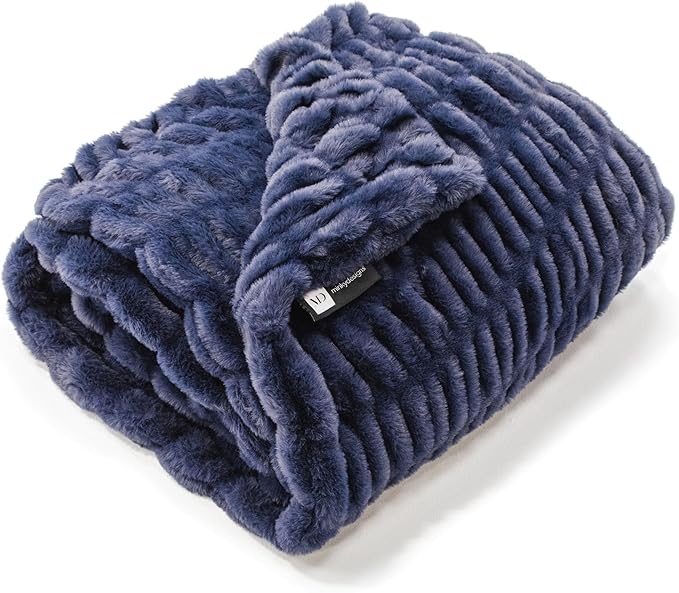 Minky Designs Midnight Horizon Minky Blanket – Ultra Soft Faux Fur Throw Blanket for Couch, Bed & Home – Fluffy, Warm & Luxurious – Chic Collection (Large, 60x72)