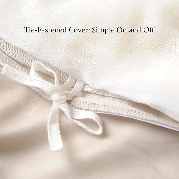 CUDDLE DREAMS Silk Filled Comforter for All Season, Detachable Tencel Duvet Cover for Easy Care, Naturally Breathable (Light Pewter, Queen)