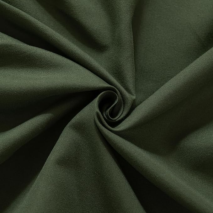 Bed Skirt King Size Ruffled Bed Skirts with Split Corners, 14 Inch Drop Dust Ruffle Bed Skirt with Platform, Green