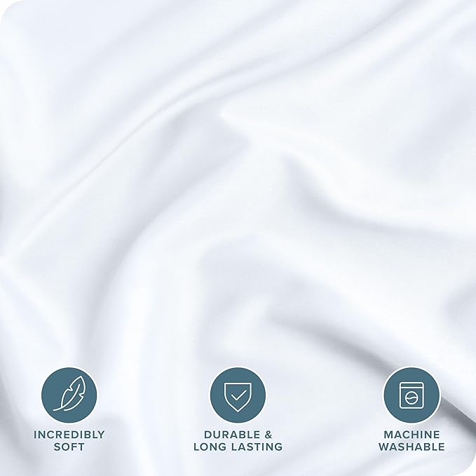 Bare Home Bedding Duvet Cover Oversized Queen Size - Premium 1800 Super Soft Collection - Lightweight, Cooling Duvet Cover - Soft Breathable Bedding (Oversized Queen, White)