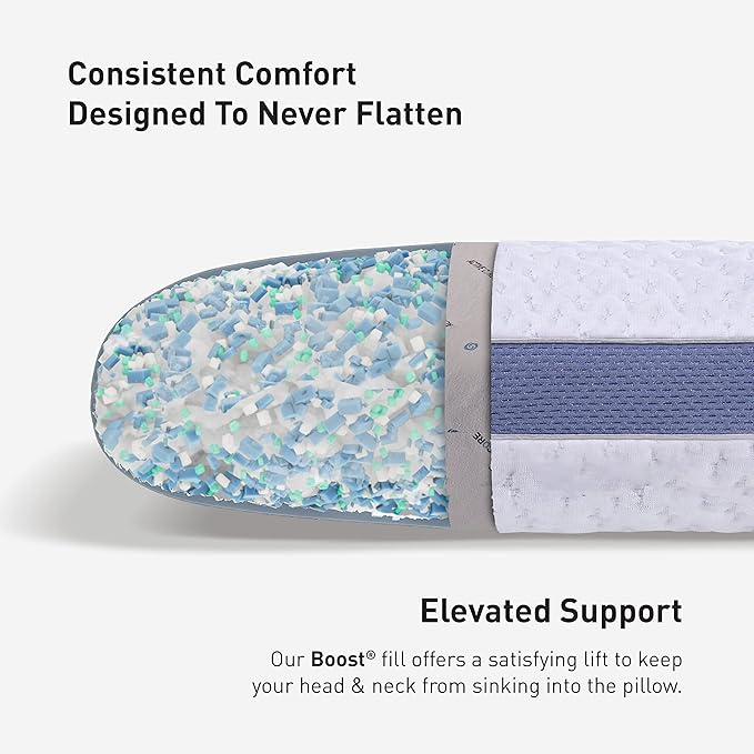 Bedgear Balance 3.0 Cooling Pillow – Moisture-Wicking Performance Bed Pillow for Hot Sleepers, Medium Support, Air-X Mesh, Dri-Tec Cover, Washable