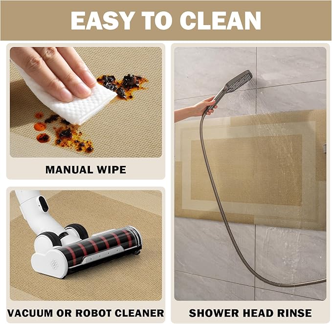 Non Slip Bath Mat, Rubber Backing Ultra Thin Bathroom Rugs Fit Under Door Quick Dry Super Absorbent Washable Bath Rug Shower Mat for Bathroom Floor Bathtub Shower Sink, Easy Care Brown 24"x 35"