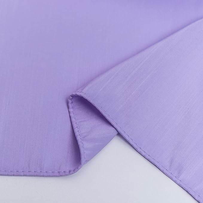 Biscaynebay Wrap Around Bed Skirts for King & Cal King Beds Short Drop of 12", Lavender Adjustable Elastic Dust Ruffles Easy Fit Wrinkle Resistant Silky Luxurious Fabric Machine Washable