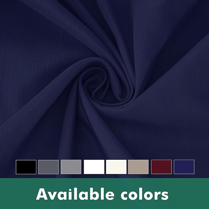 Biscaynebay Wrap Around Bed Skirts with Split Corners for Queen Beds 18" Drop, Navy Adjustable Elastic Dust Ruffles Easy Fit Wrinkle Resistant Silky Luxurious Fabric Machine Washable