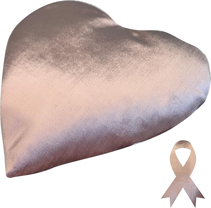 Heat Pack - Handmade Microwavable Heating Pads - Breast Cancer Heart - Microwave Heating Pad for Rapid Pain Relief & Comfort - Suitable for The Neck, Stomach Cramps & More - Heat Wrap or Hot Compress