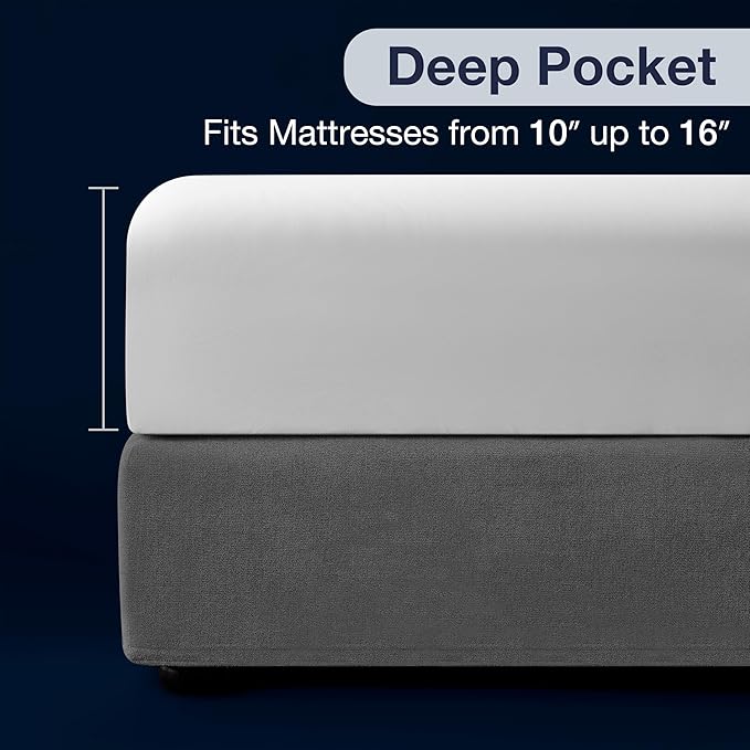 CASUAL LIVING Twin Sheets Set 3 Piece Cooling Sheets with 1 Pillowcase Soft Microfiber Hypoallergenic Washable Bed Set Deep Pocket Lightweight Bedding for College Dorm Essentials, Twin, White